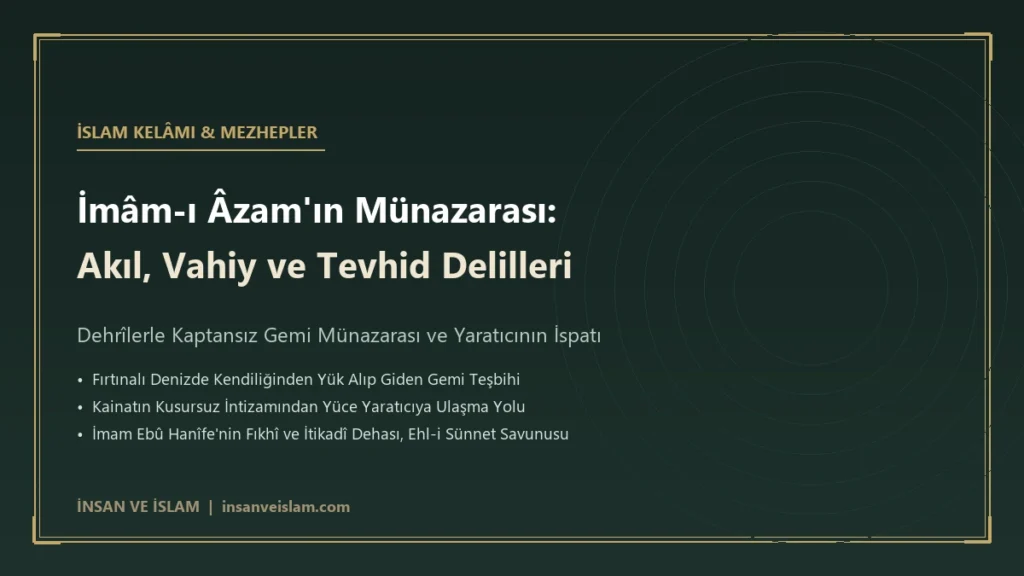 İmâm-ı Âzam’ın (r.a.) Dehrîlerle Münazarası: Kaptansız Gemi Teşbihi